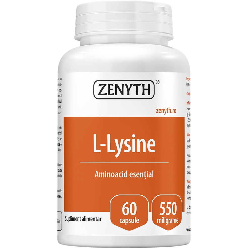 Supliment L-lysine Aminoacid, 60 capsule, ZENYTH