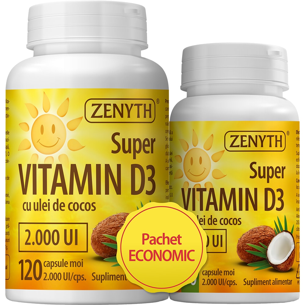 Supliment Pachet Supervitamina D3, 150 capsule, ZENYTH