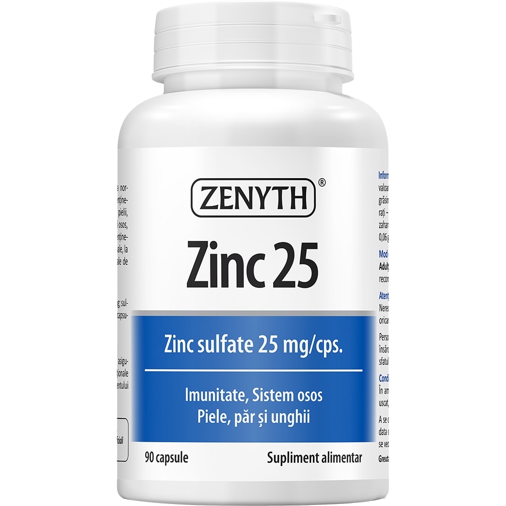 Supliment Zinc 25 mg, 90 capsule, ZENYTH