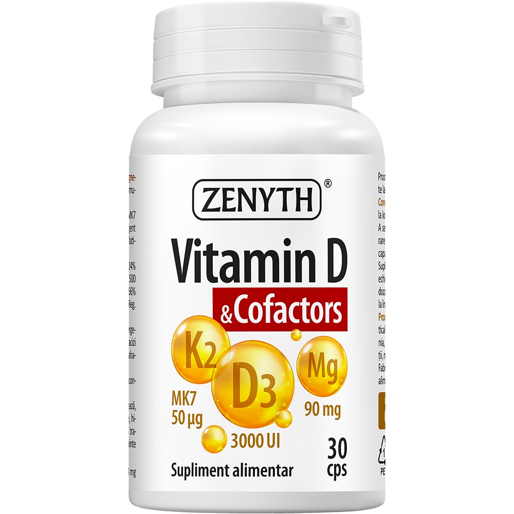 Supliment Vitamin D & Cofactors, 30 capsule, ZENYTH