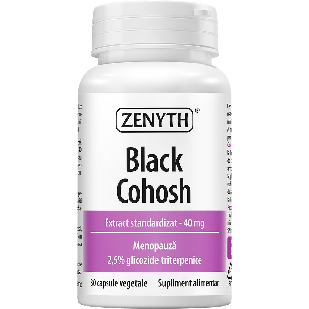 Supliment Black Cohosh Cimicifuga 40 mg, 30 capsule, ZENYTH