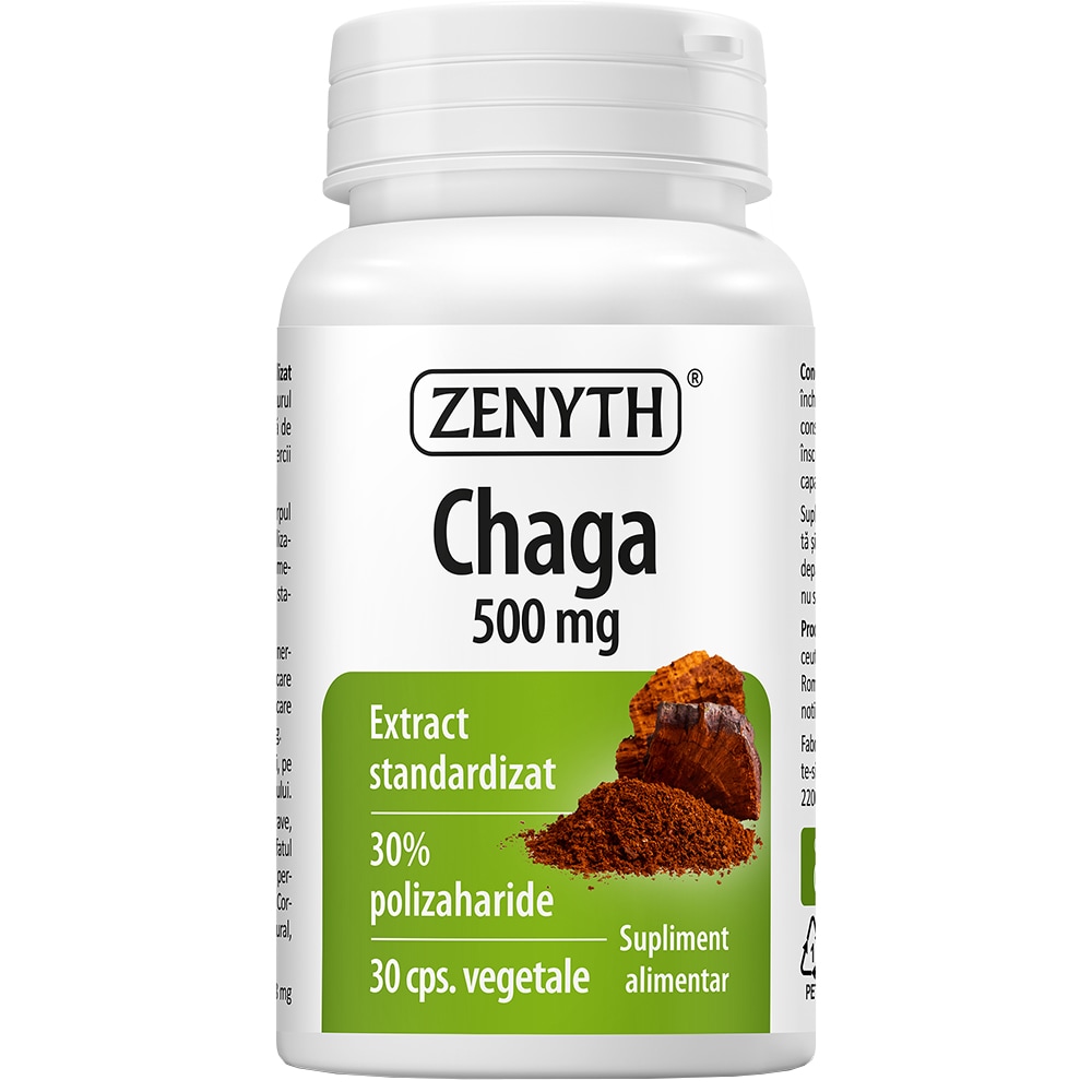 Supliment Chaga 500 Mg, 30 capsule, ZENYTH