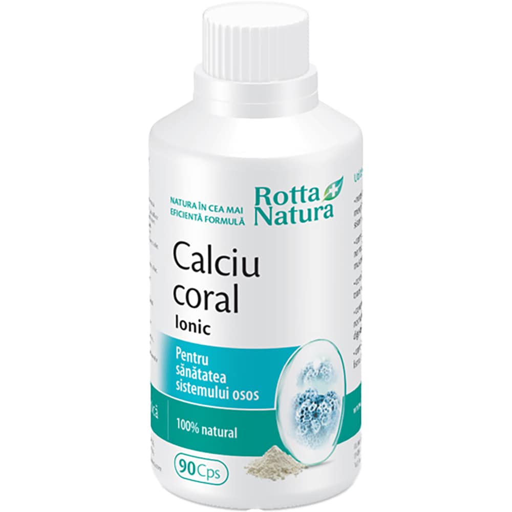 Supliment alimentar Calciu Coral, 90 capsule, ROTTA NATURA