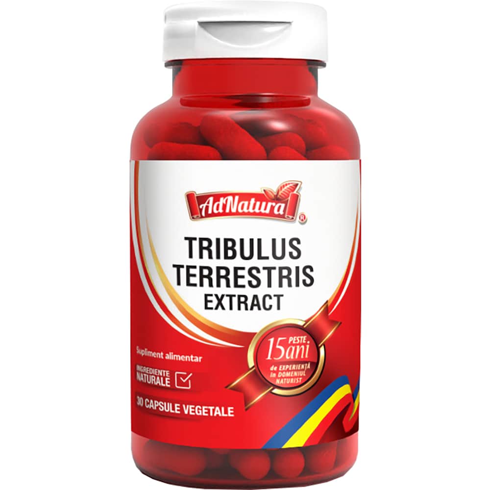 Supliment alimentar Tribulus Terrestris Extract, 30 capsule, ADNATURA
