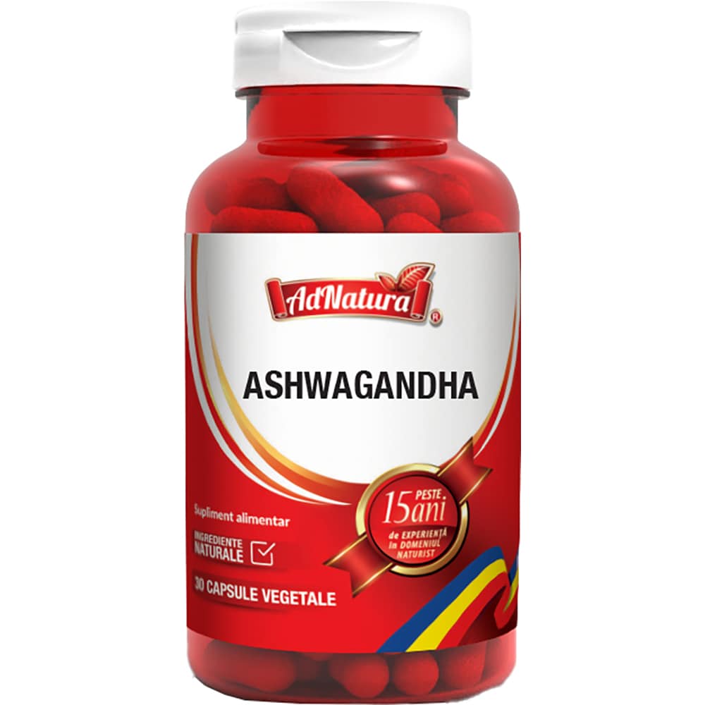 Supliment alimentar Ashwagandha, 30 capsule, ADNATURA