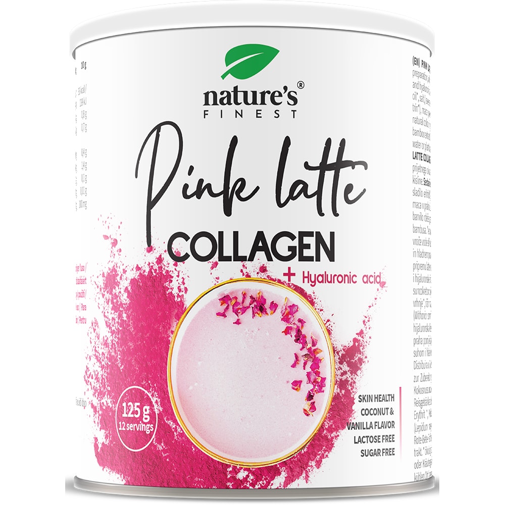 Colagen Latte Pink cu Acid hialuronic, 125 g, NUTRISSLIM