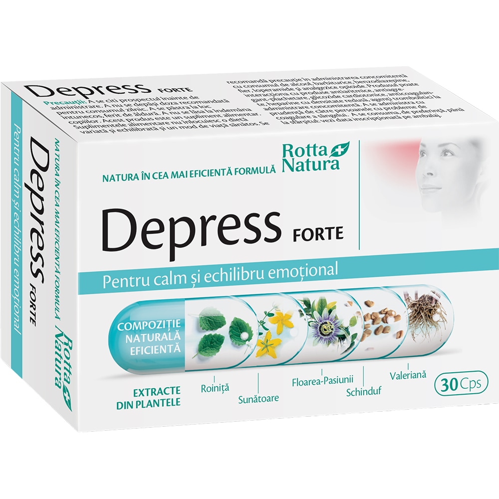 Supliment alimentar Depress Forte, 30 capsule, ROTTA NATURA
