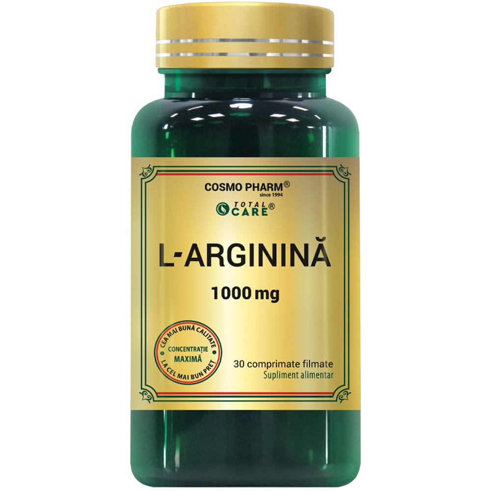 Supliment alimentar L-arginina 1000 mg, 30 tablete, COSMO PHARM