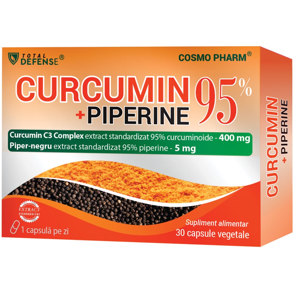 Supliment alimentar Curcumin Piperine 95%, 30 capsule, COSMO PHARM