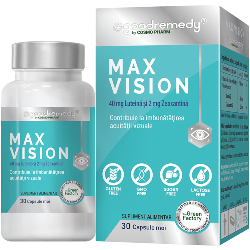 Supliment alimentar Max Vision 200 mg, 30 capsule, COSMO PHARM