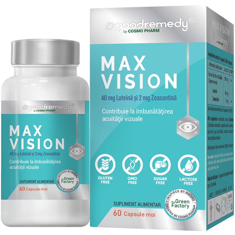 Supliment alimentar Max Vision 200 mg, 60 capsule, COSMO PHARM