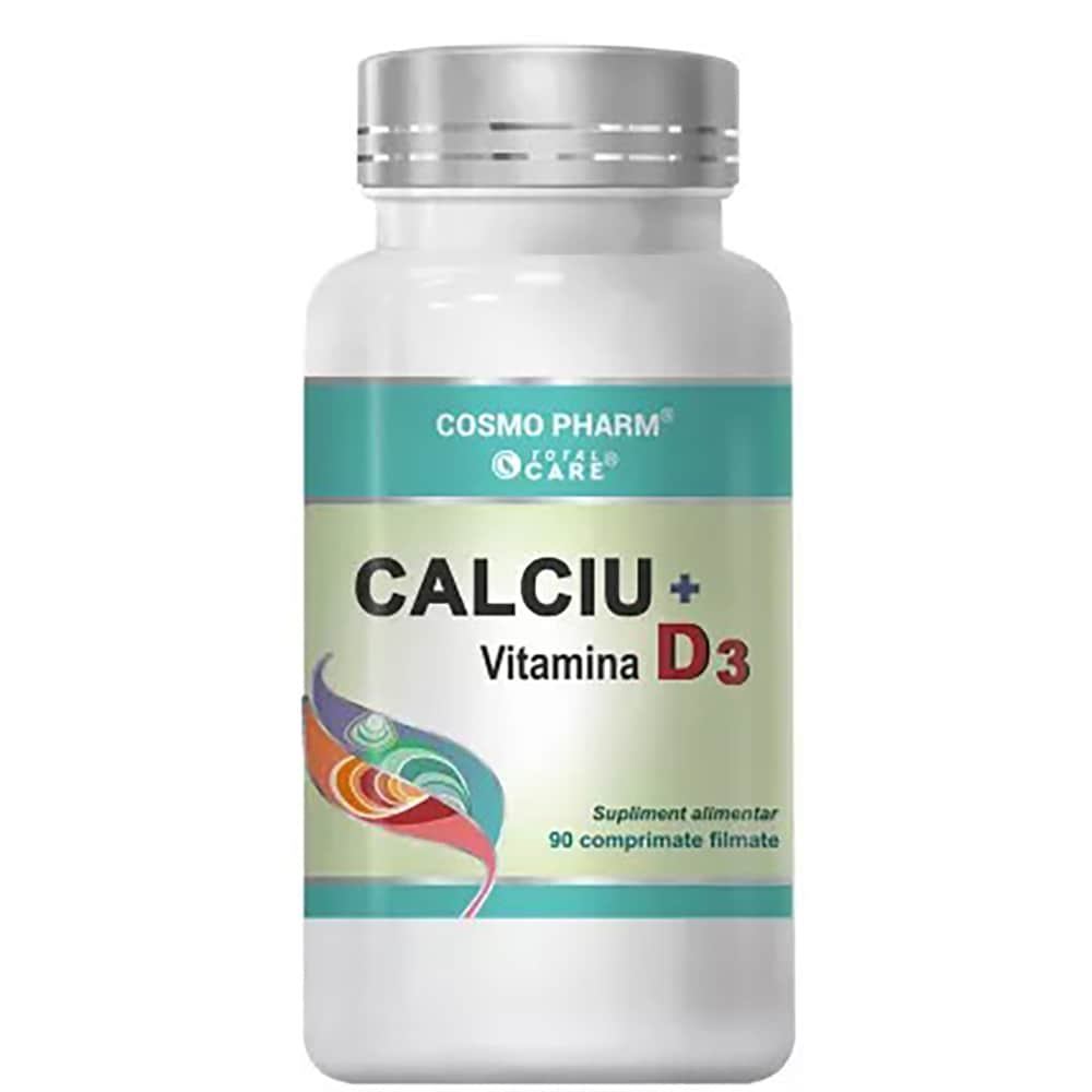 Supliment alimentar Calciu Vitamina D3, 90 tablete, COSMO PHARM