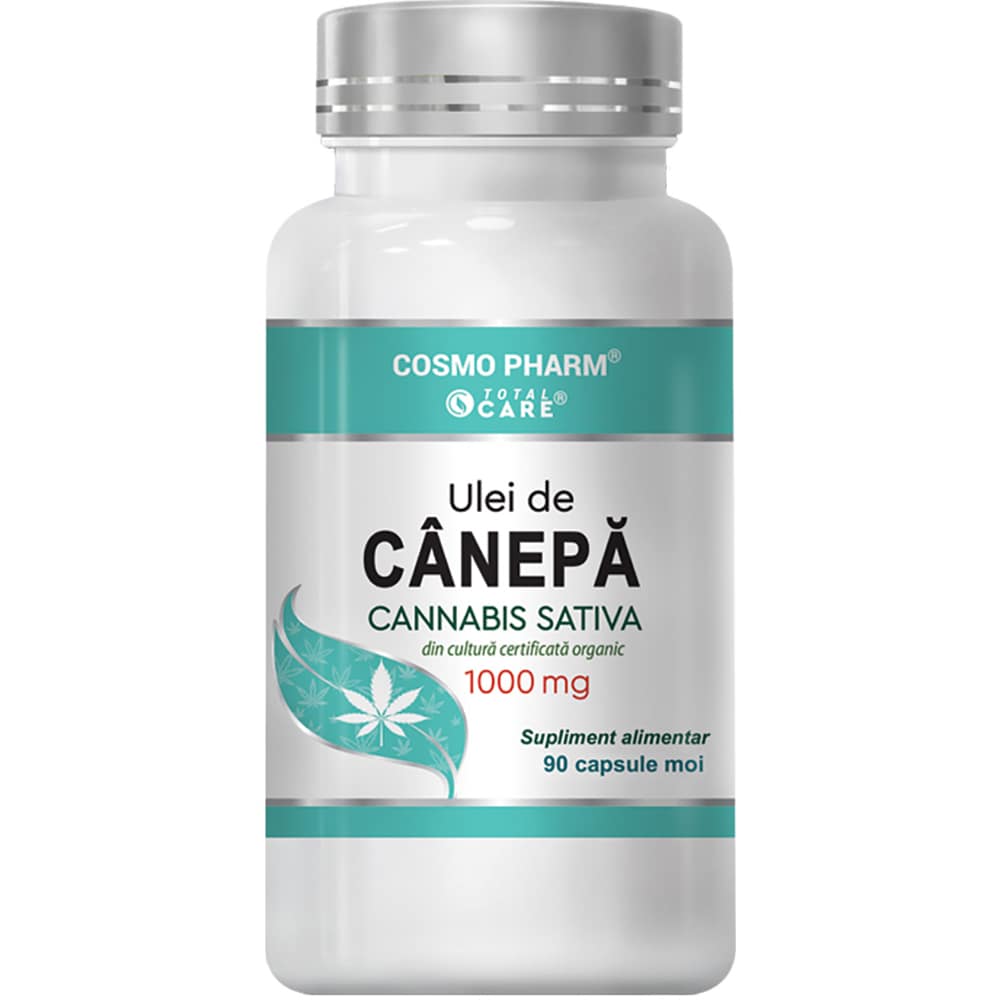 Supliment alimentar Ulei de Canepa 1000 mg, 90 capsule, COSMO PHARM