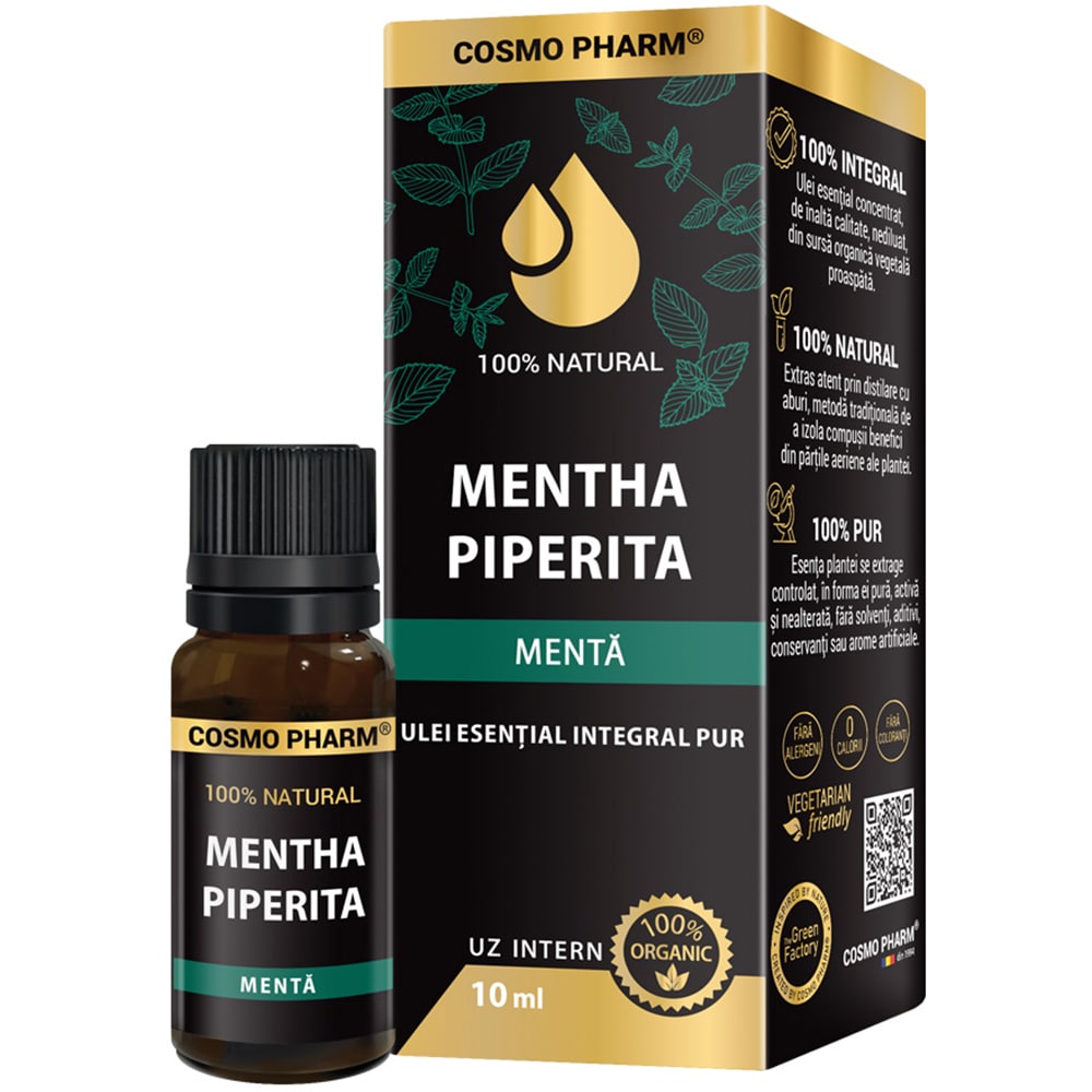 Ulei esential Menta Piperata, 10 ml, COSMO PHARM