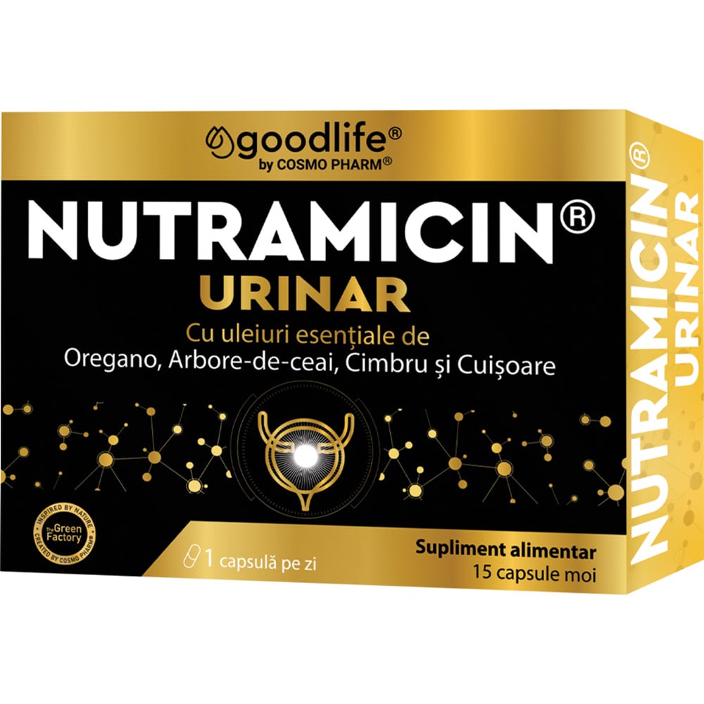 Supliment alimentar Nutramicin Urinar, 15 capsule, COSMO PHARM