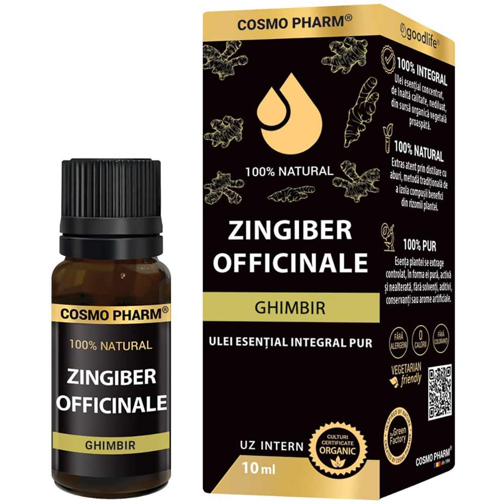 Ulei esential Ghimbir, 10 ml, COSMO PHARM