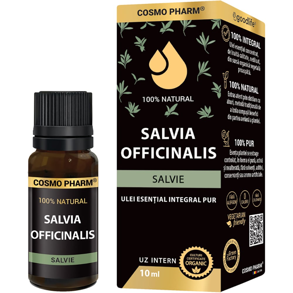 Ulei esential Salvie, 10 ml, COSMO PHARM