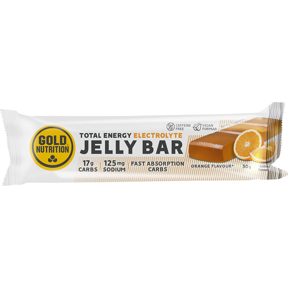 Baton Jelly Electrolyte cu Portocale, 30 g x 15 bucati, GOLDNUTRITION