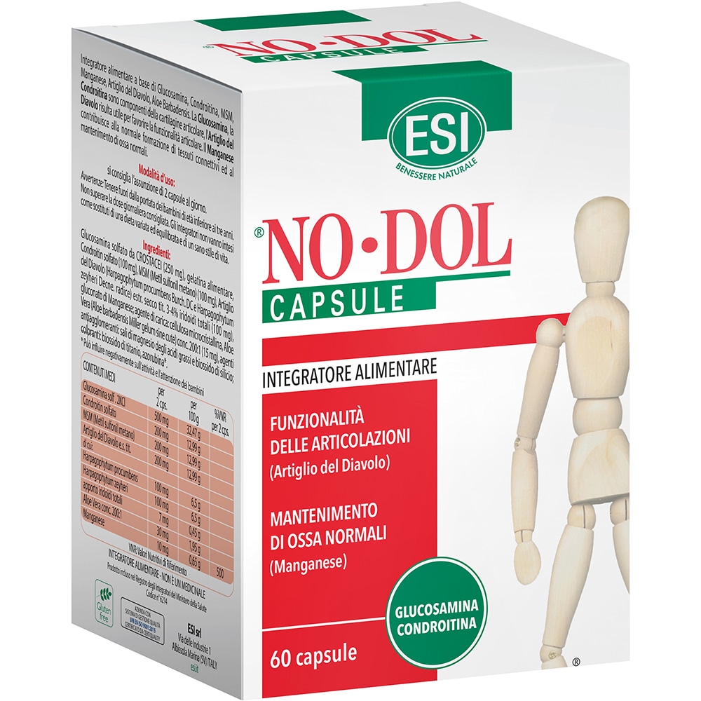 Supliment alimentar No Dol (MSM, Glucozamina), 60 capsule, ESI