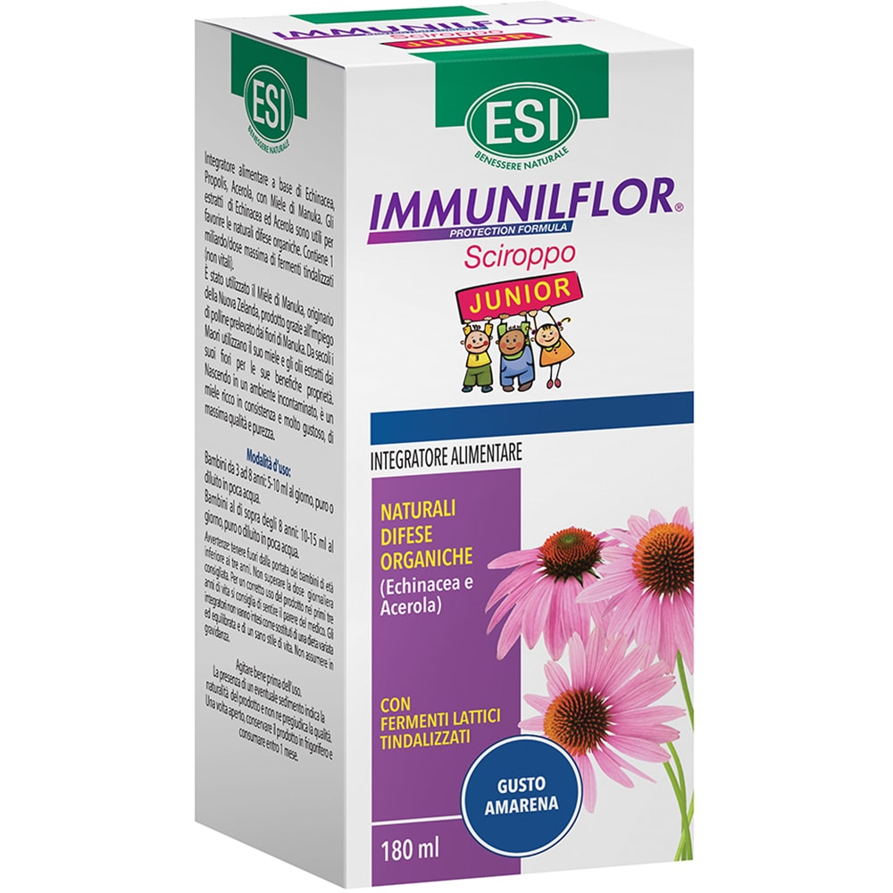 Supliment alimentar Immunilflor Junior Sirop, 180 ml, ESI