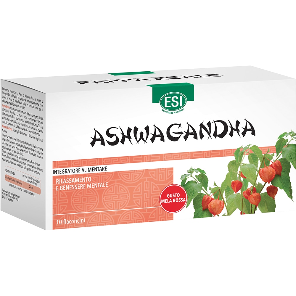 Supliment alimentar Ashwagandha solutie buvabila, 10 flacoane x 30 ml, ESI