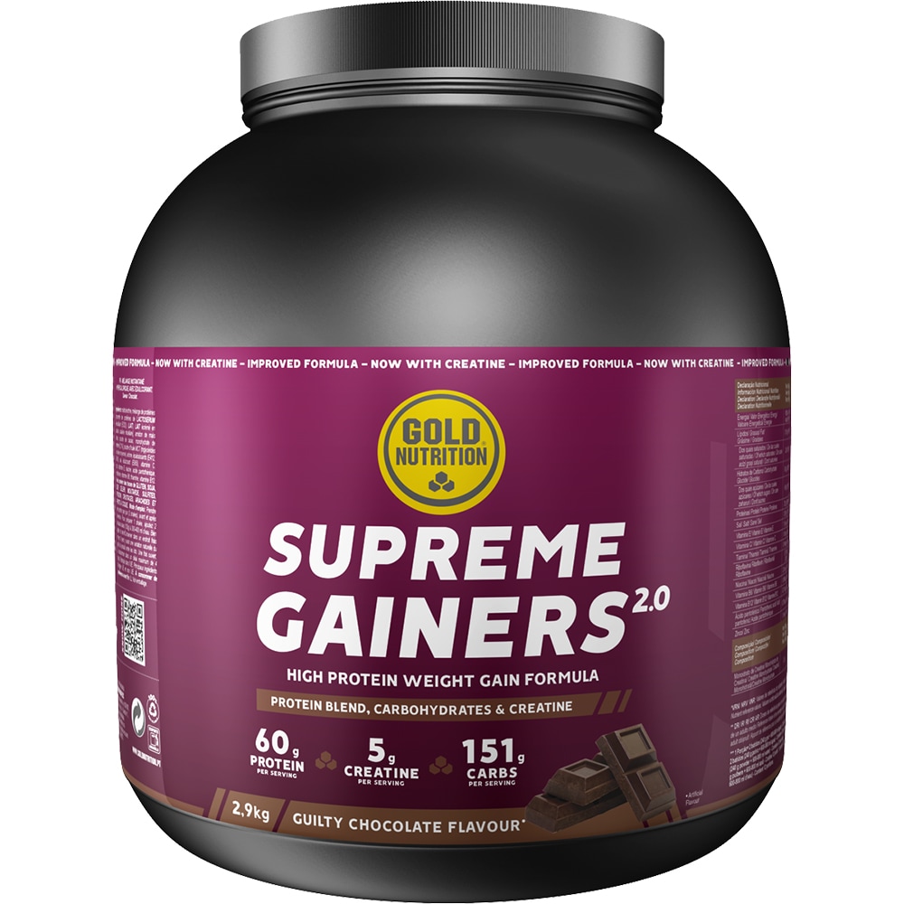 Supliment pentru cresterea masei musculare Supreme Gainers, ciocolata, 3000 g, GOLDNUTRITION