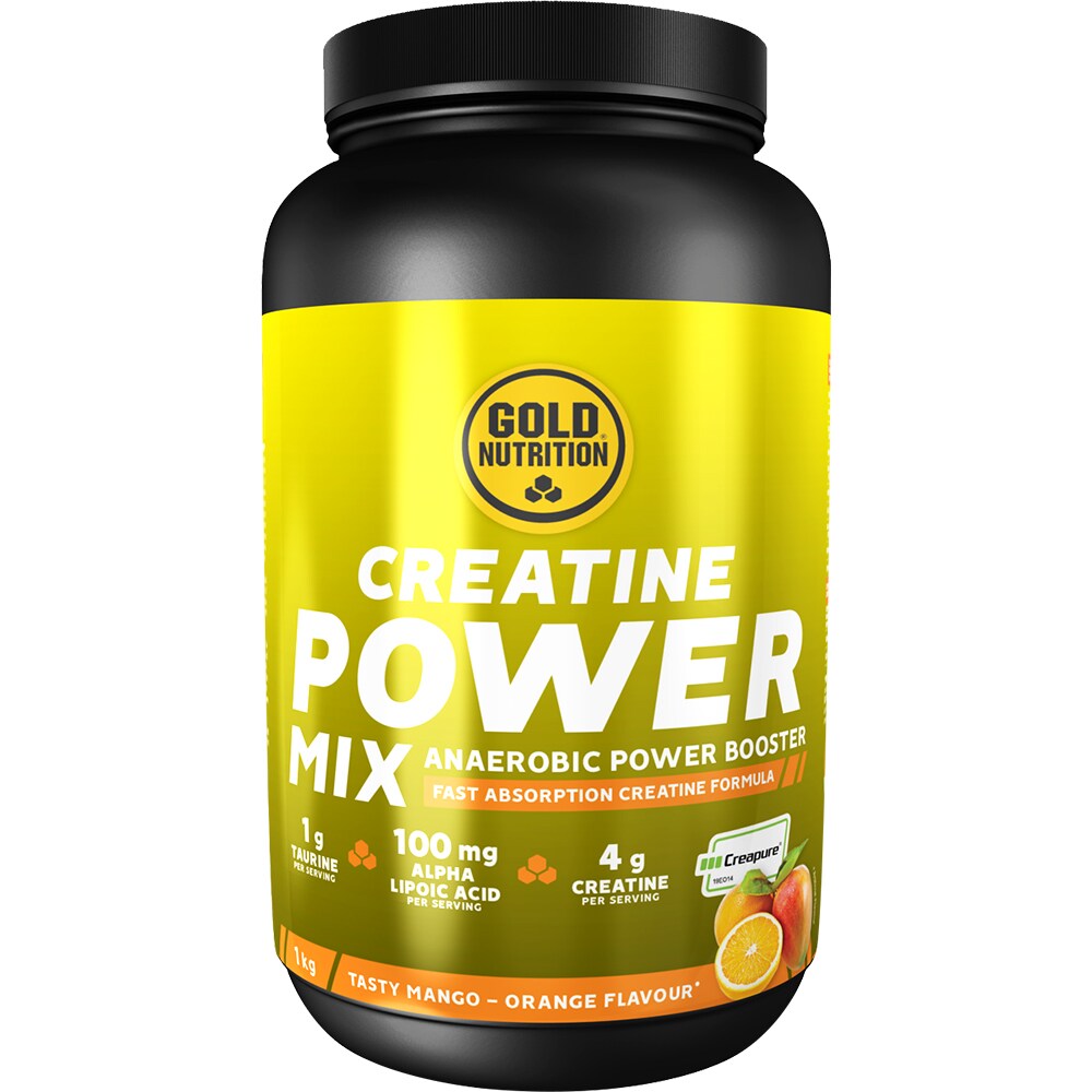Pudra Creatine Power Mix, aroma Portocala si Mango, 1 kg, GOLDNUTRITION