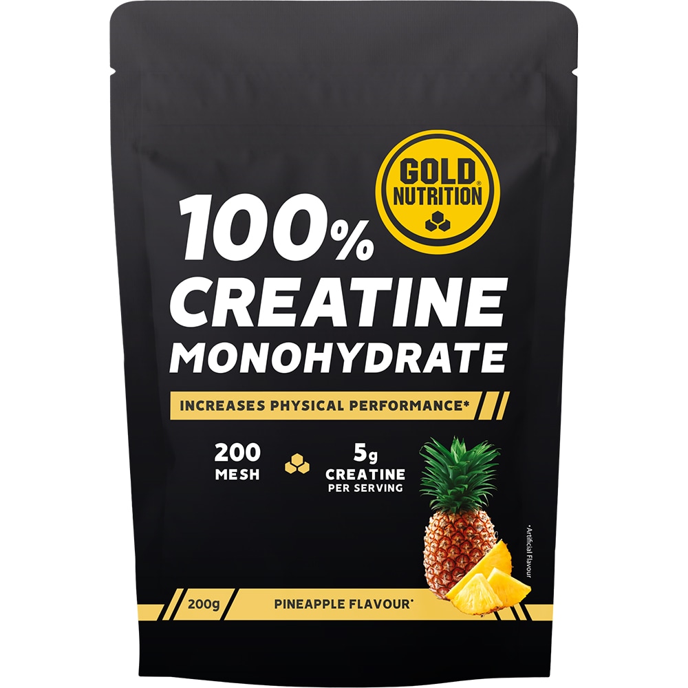 Pudra Creatina Monohidrata, aroma Ananas, 200 g, GOLDNUTRITION