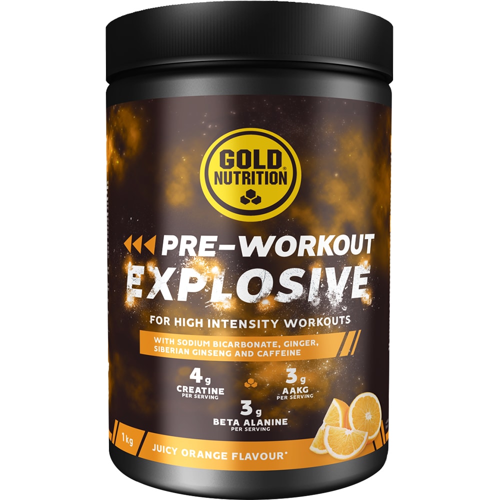 Pre-workout Explosive, portocale, 1000 g, GOLDNUTRITION