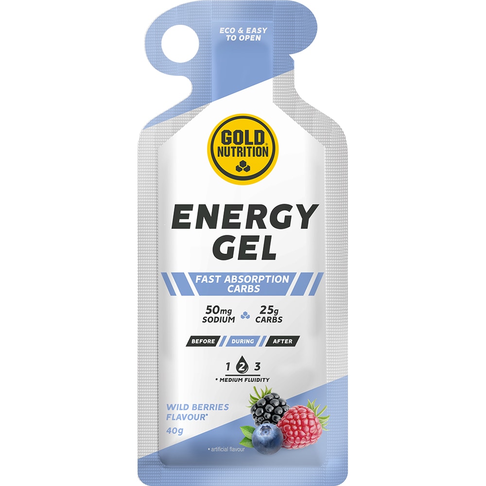 Gel Energizant, aroma Fructe de padure, 40 g x 16 bucati, GOLDNUTRITION