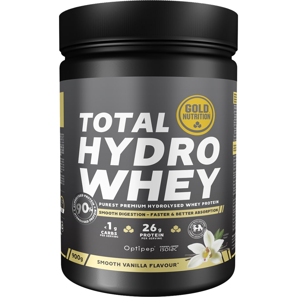 Proteine hidrolizate din zer Total Hydro Whey, vanilie, 900 g, GOLDNUTRITION