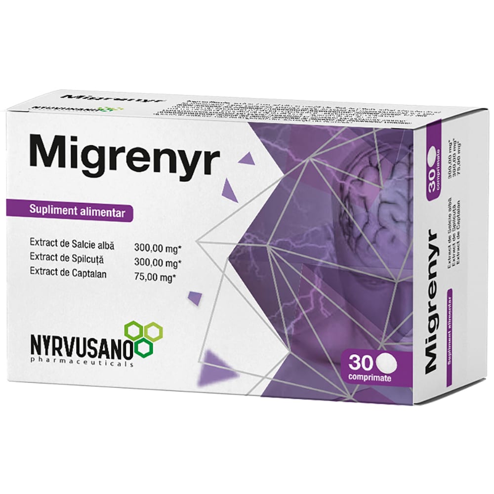 Supliment alimentar Migrenyr, 30 comprimate, NYRVUSANO