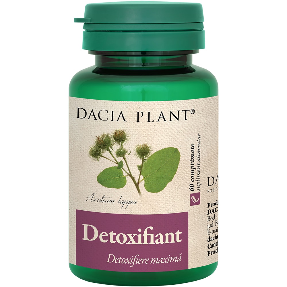 Supliment alimentar Detoxifiant, 60 comprimate, DACIA PLANT