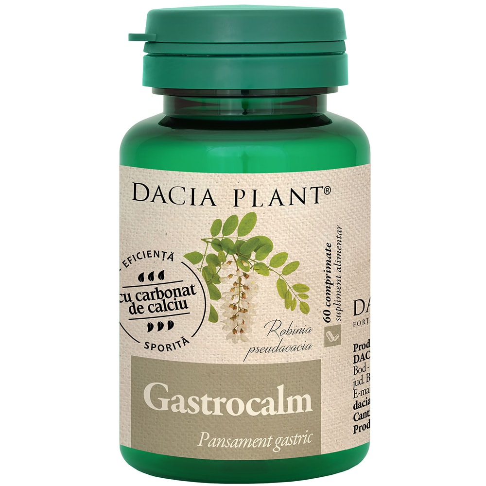Supliment alimentar Gastrocalm, 60 comprimate, DACIA PLANT