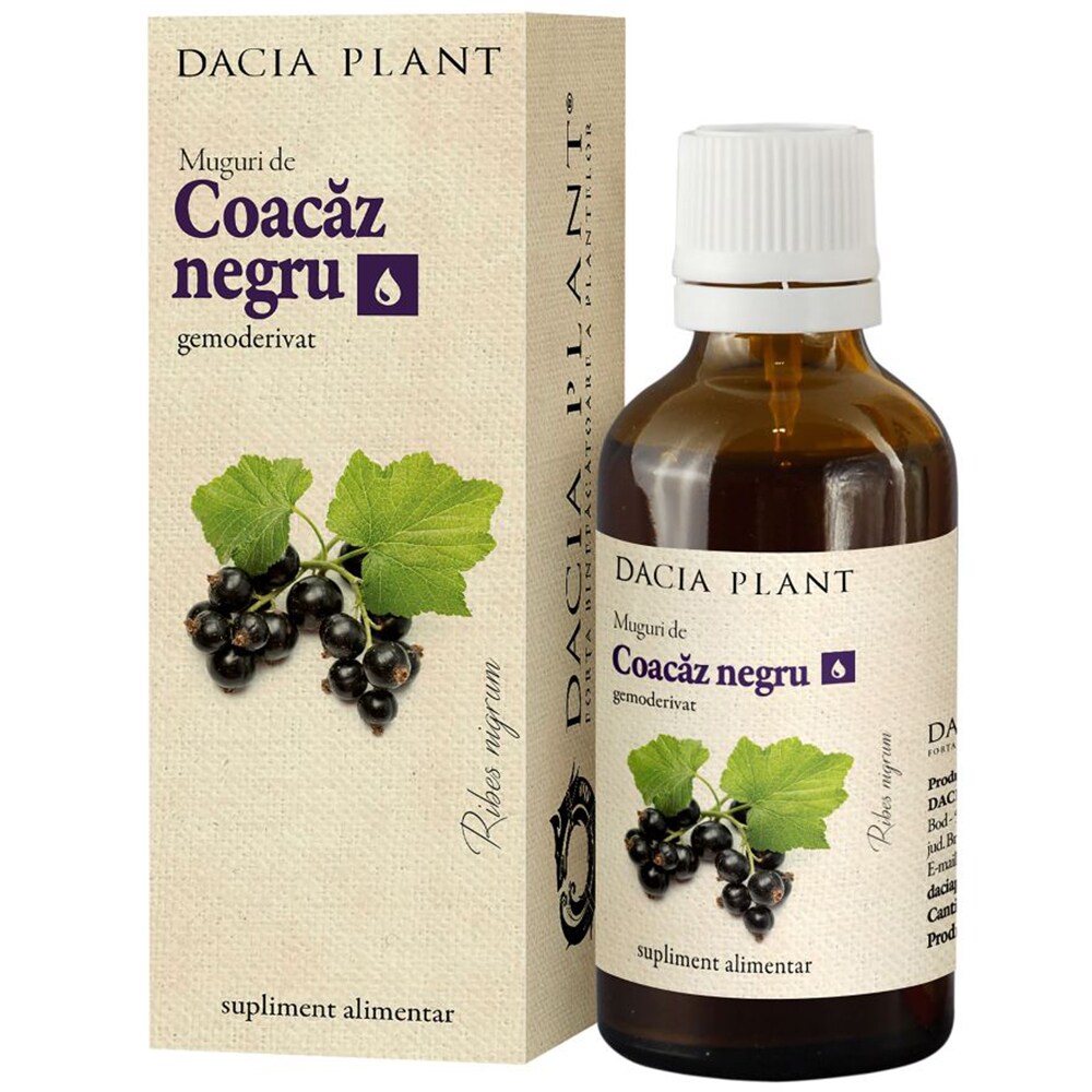 Supliment alimentar Muguri de coacaz negru, 50 ml, DACIA PLANT