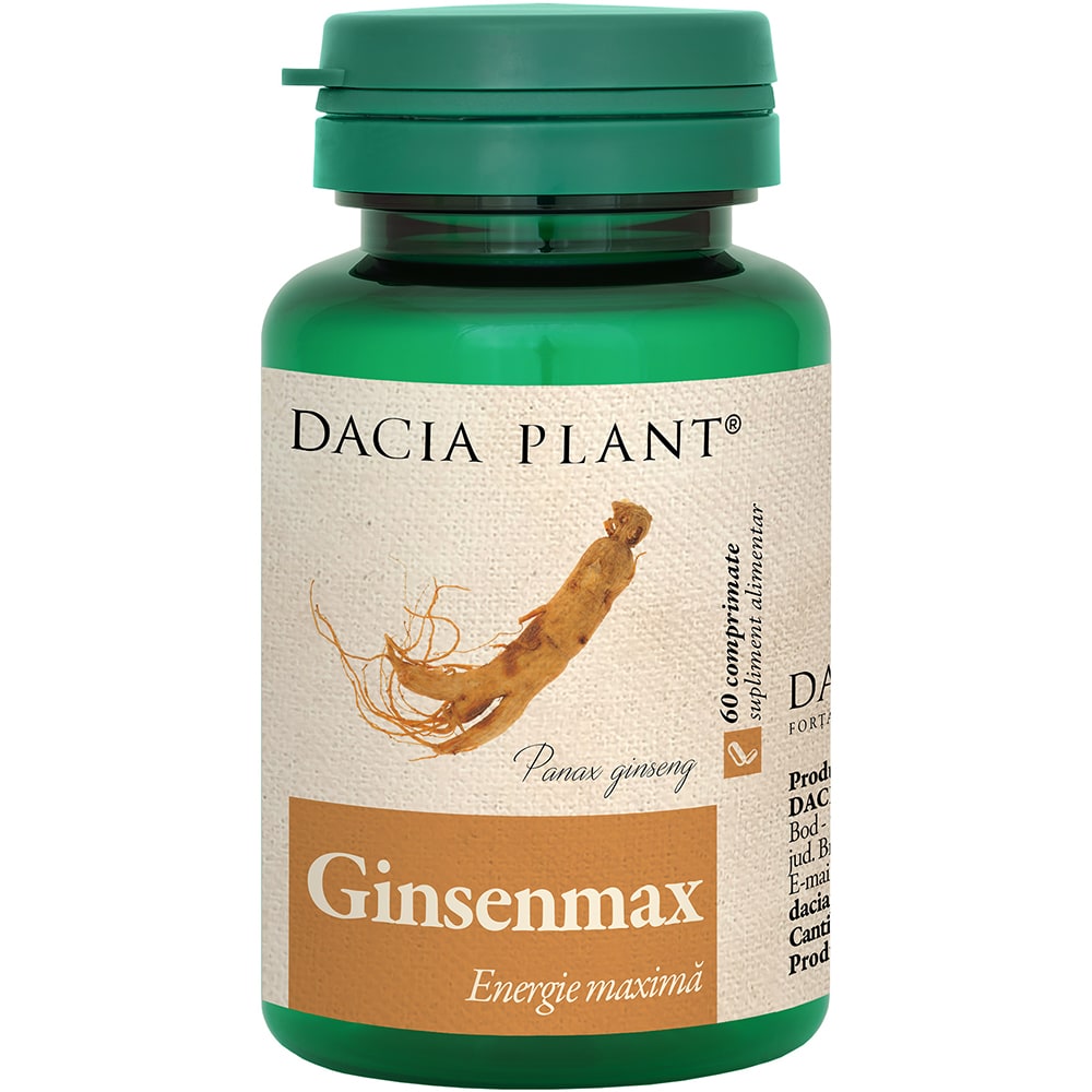 Supliment alimentar Ginsenmax, 60 comprimate, DACIA PLANT