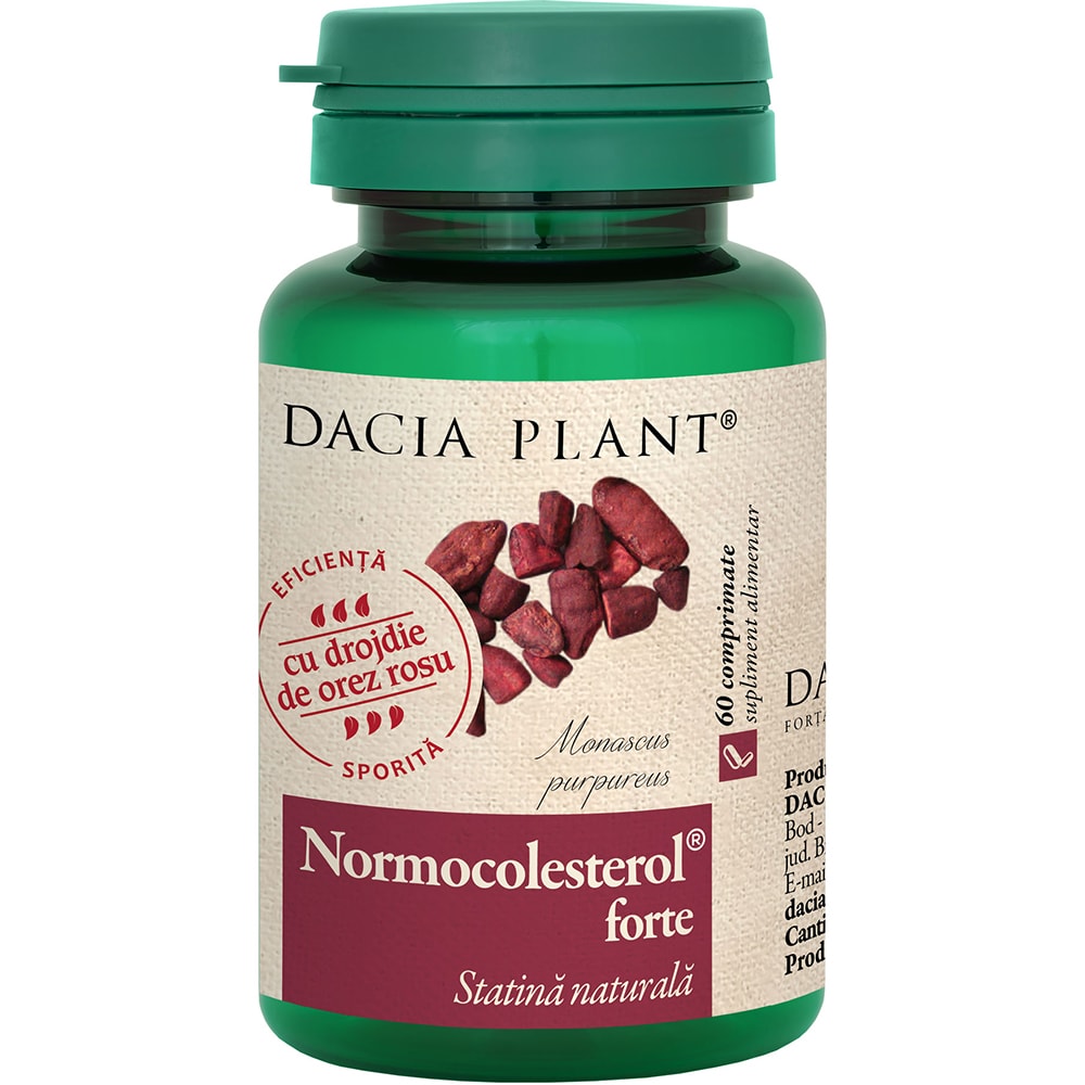 Supliment alimentar Normocolesterol Forte, 60 comprimate, DACIA PLANT