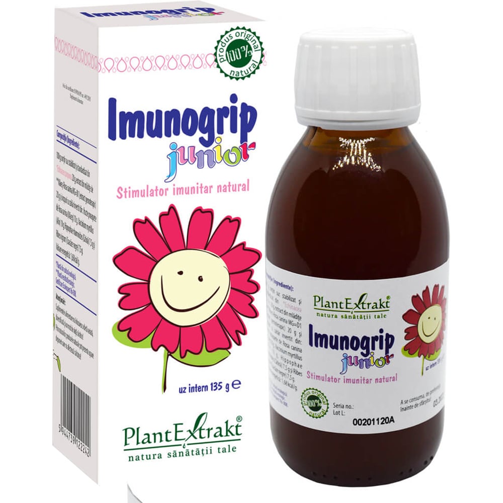 Supliment alimentar Sirop Imunogrip Junior, 100 ml, PLANTEXTRAKT