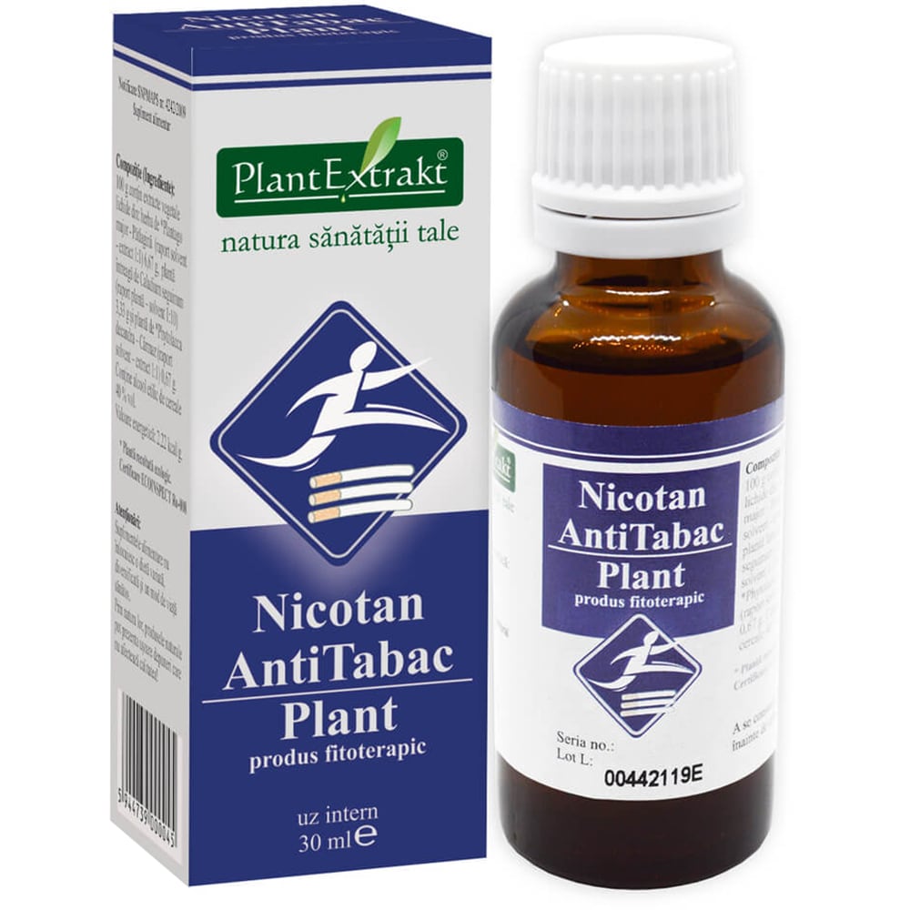 Supliment alimentar Nicotan AntiTabac Plant, 30 ml, PLANTEXTRAKT