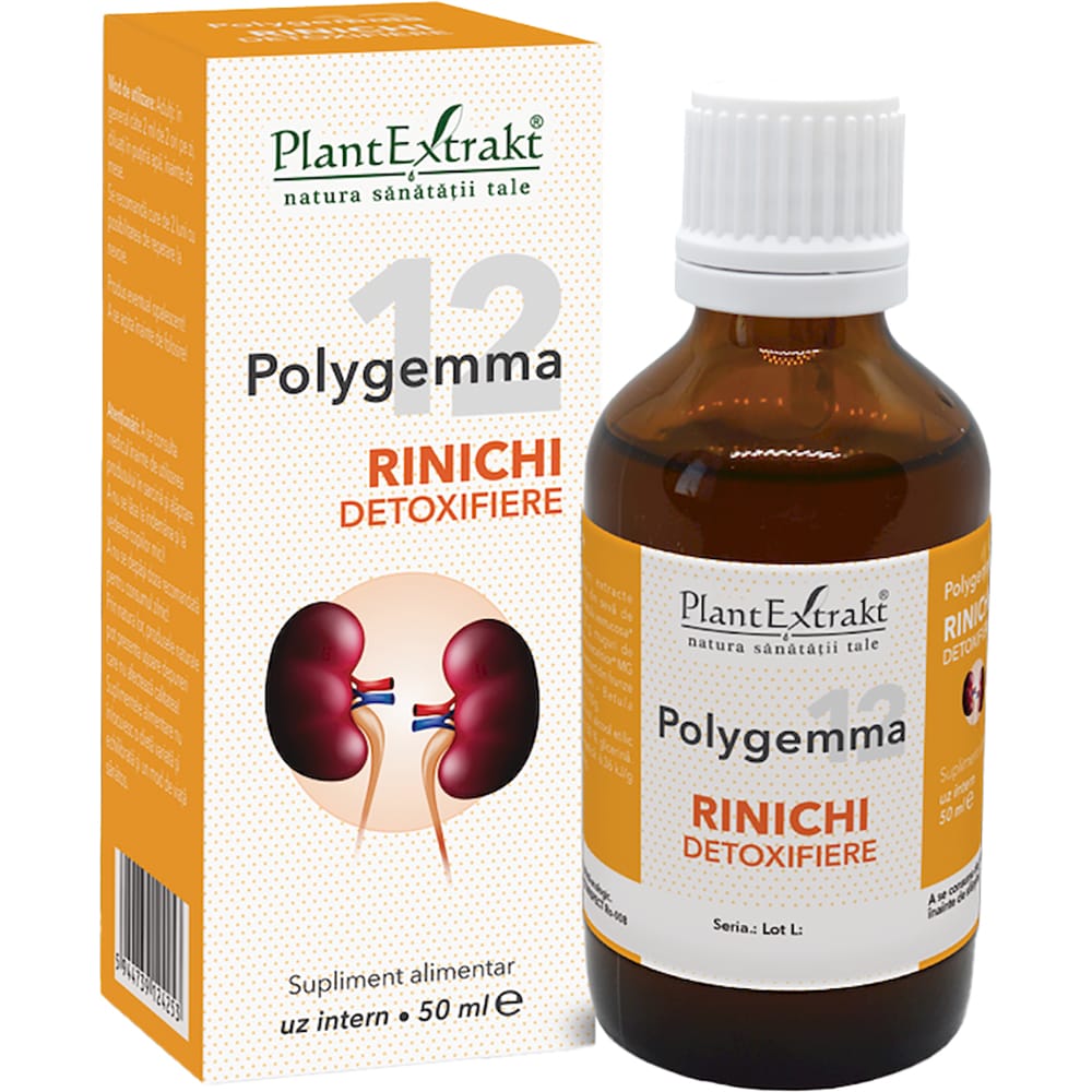 Polygemma 12 Rinichi Detoxifiere, 50 ml, PLANTEXTRAKT