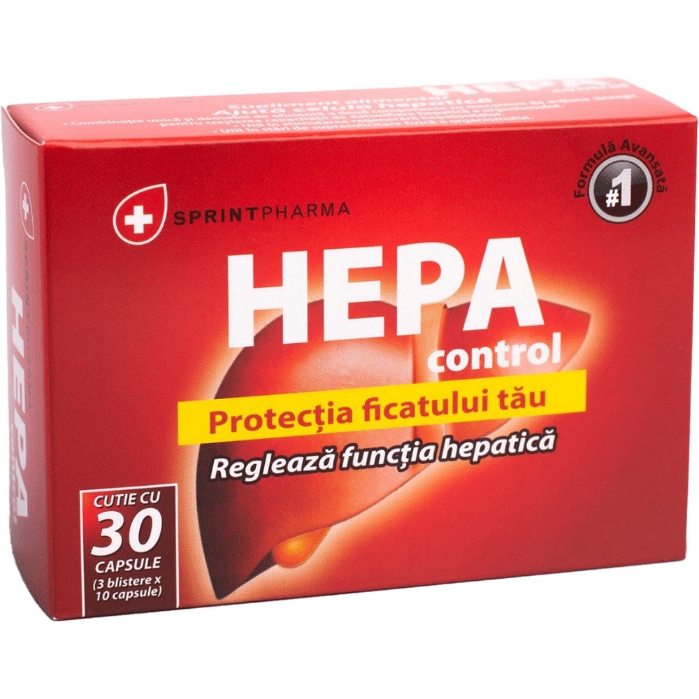 Supliment alimentar HEPA control, 30 capsule, SPRINT PHARMA