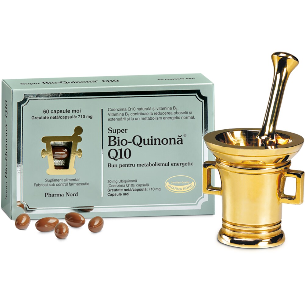 Supliment alimentar Super Bio-Quinona Q10 30 mg, 60 capsule moi, PHARMA NORD