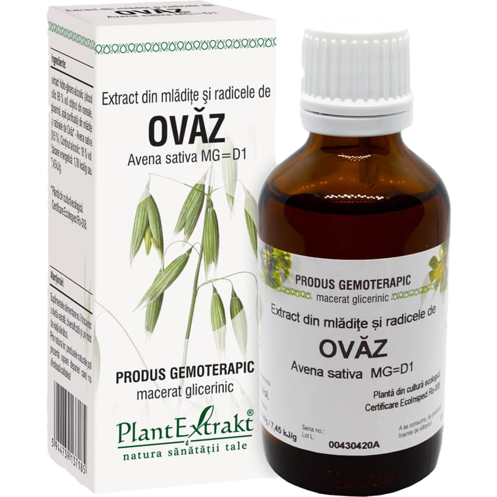 Extract din Mladite si Radicele de Ovaz, 50 ml, PLANTEXTRAKT