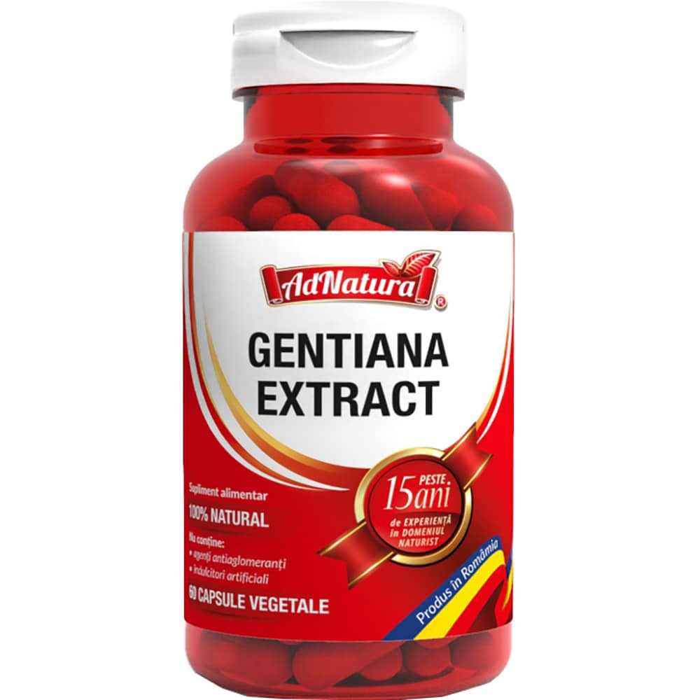 Supliment alimentar Gentiana Extract, 60 capsule, AD NATURA