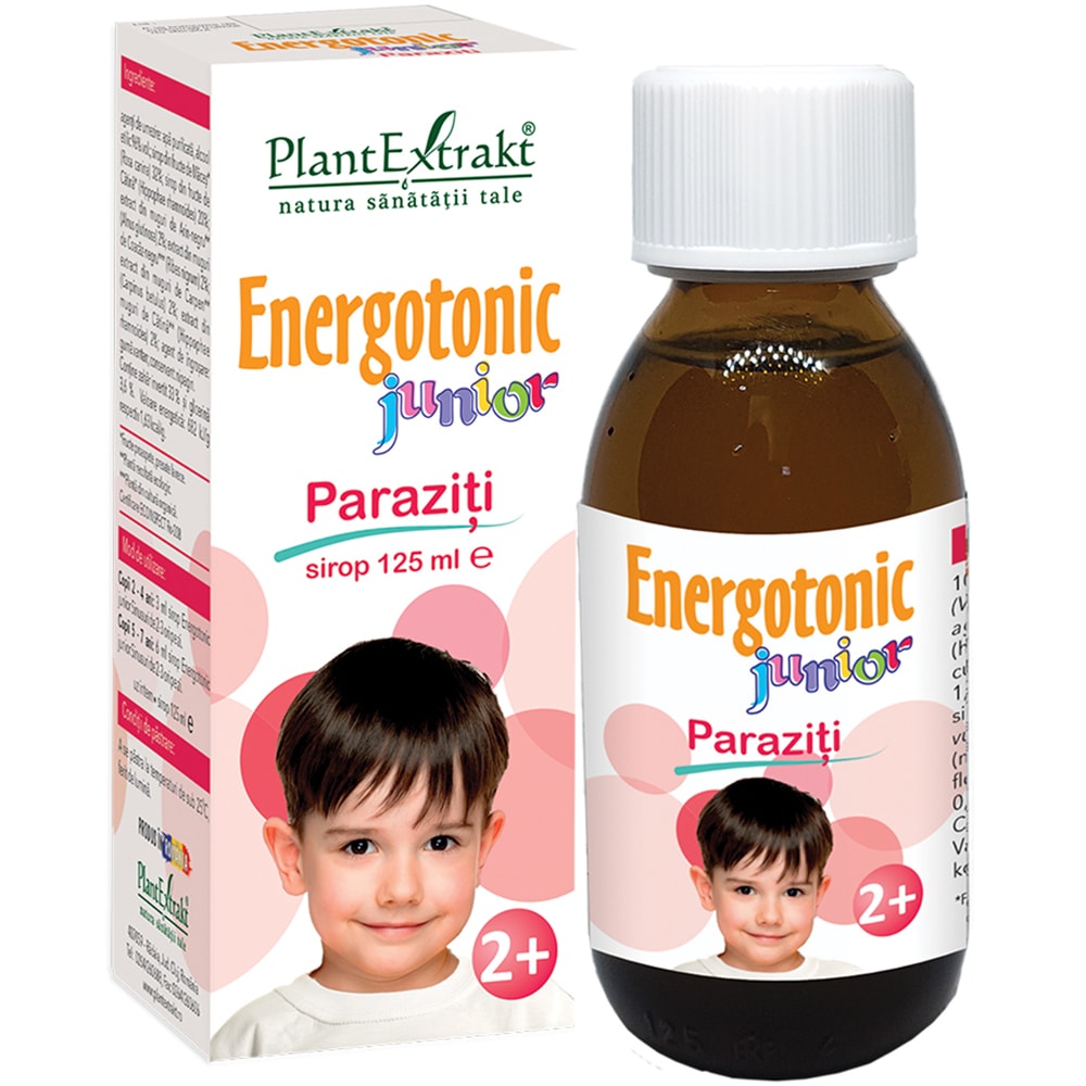 Supliment alimentar Sirop paraziti Energotonic Junior, 125 ml, PLANTEXTRAKT