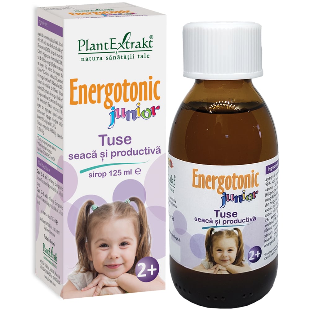 Supliment alimentar Sirop tuse Energotonic Junior, 125 ml, PLANTEXTRAKT