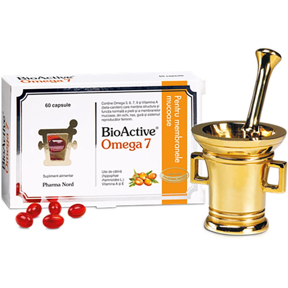 Supliment alimentar BioActive Omega 7, 60 capsule moi, PHARMA NORD