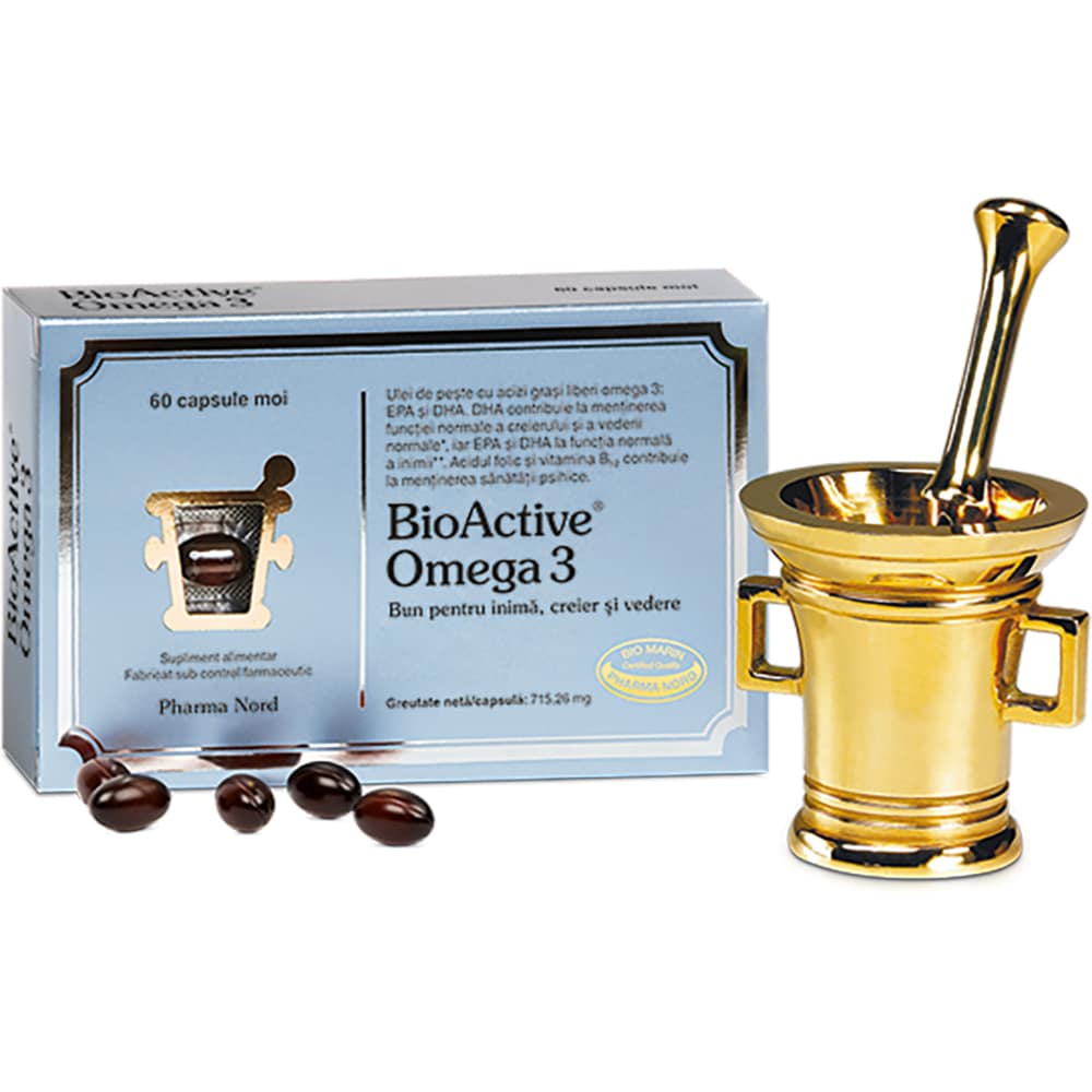 Supliment alimentar BioActive Omega 3, 60 capsule moi, PHARMA NORD