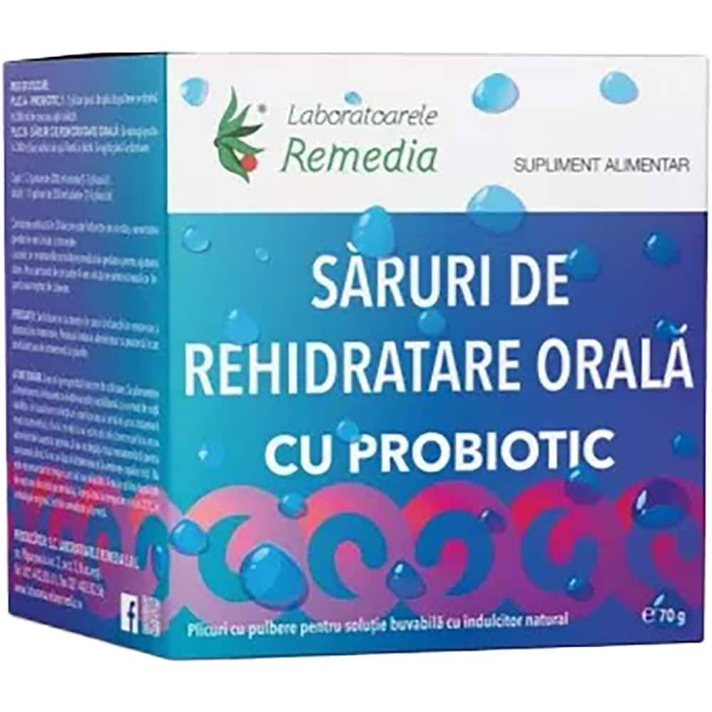 Supliment alimentar Saruri de Rehidratare cu Probiotic, 20 plicuri, LABORATOARELE REMEDIA