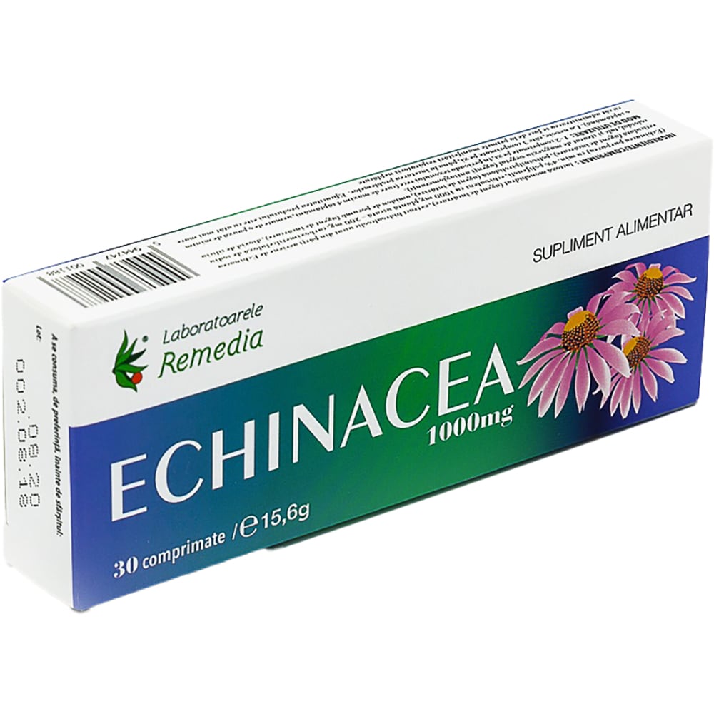 Supliment Echinacea 1000 mg, 30 comprimate, LABORATOARELE REMEDIA